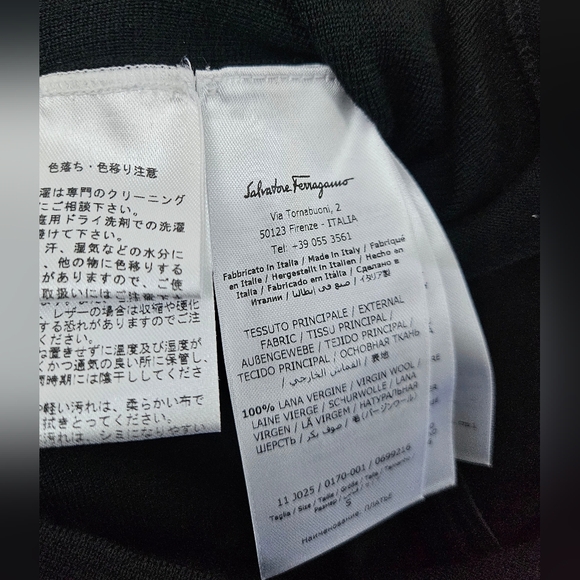 NWOT Salvatore Ferragamo Black Studded Virgin Wool Dress - Size S - Picture 8 of 8